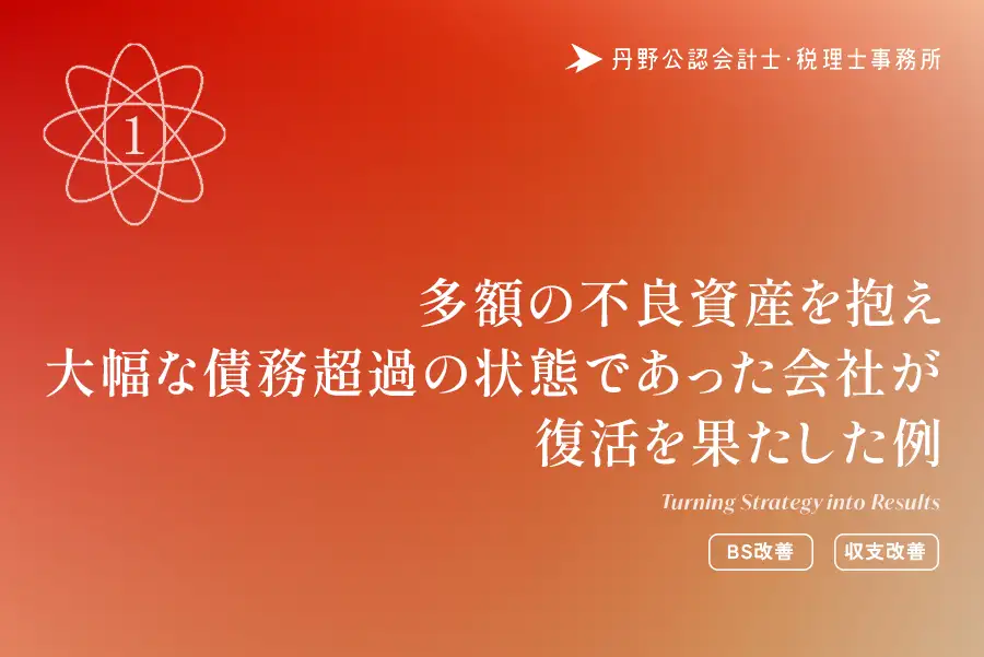 多額の不良資産を抱え大幅な債務超過の状態であった会社が復活を果たした例