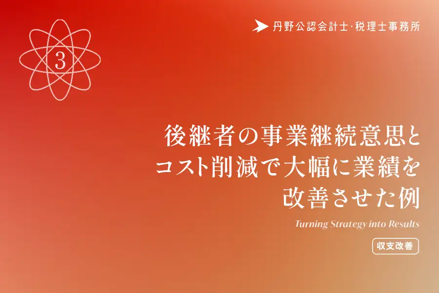 後継者の事業継続意思とコスト削減で大幅に業績を改善させた例