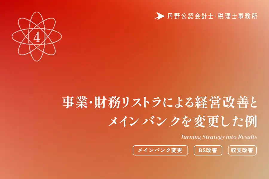 事業・財務リストラによる経営改善とメインバンクを変更した例