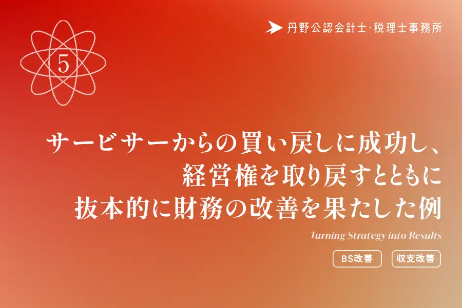 サービサーからの買い戻しに成功し、経営権を取り戻すとともに抜本的に財務の改善を果たした例
